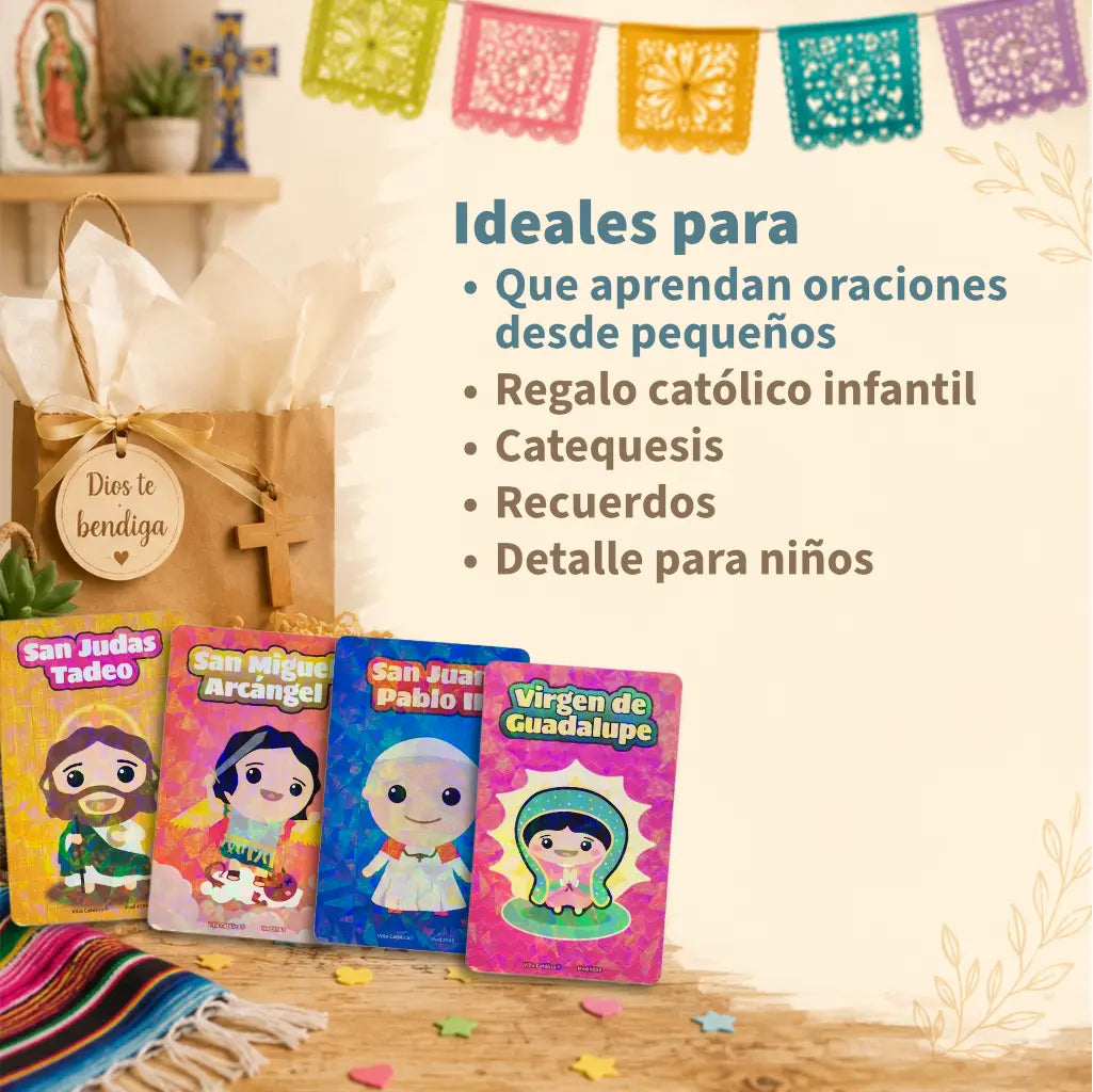 Kit de oraciones catolicas infantiles ideal para catequesis regalos recuerdos bolsitas y detalles para niños