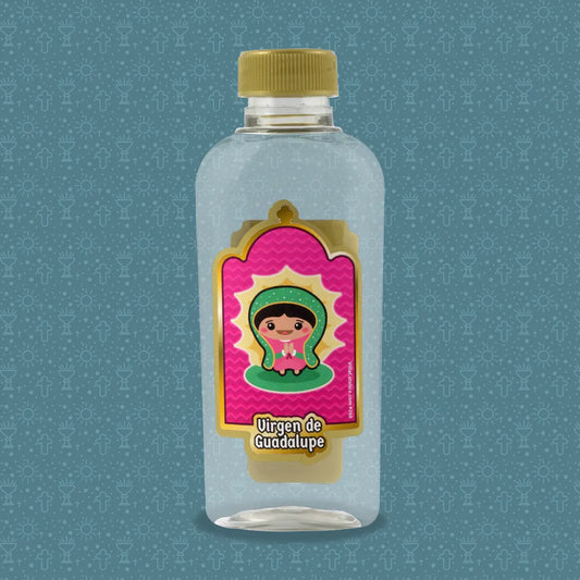 Botella de la Virgen de Guadalupe ilustrada #260